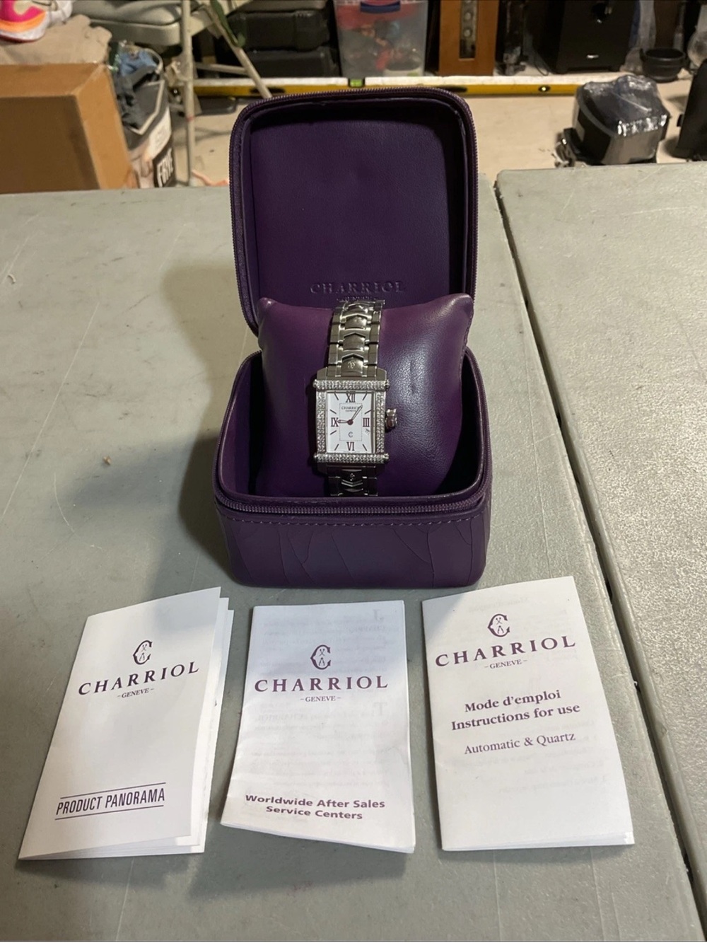 Charriol Columbus CCSTRH  Diamond Bezel Quartz Watch Need BATTERY,SEE DESCRIPTIO